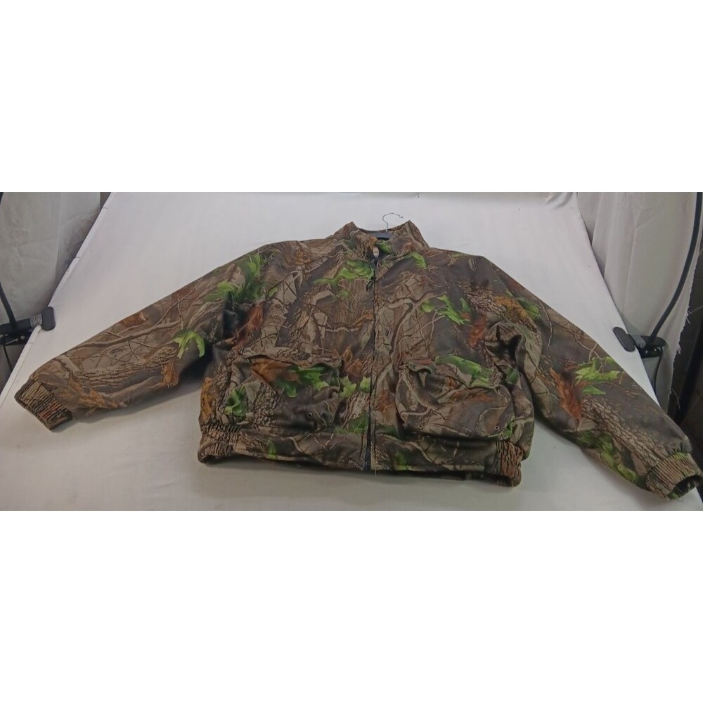 Vintage Woolrich 5547WTH Camo Jacket Xl Mossy Oak Hunting Outdoors Full Zip